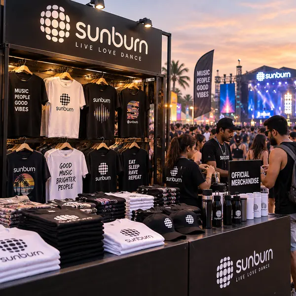 Custom Sunburn Festival apparel and merchandise produced by iLogo